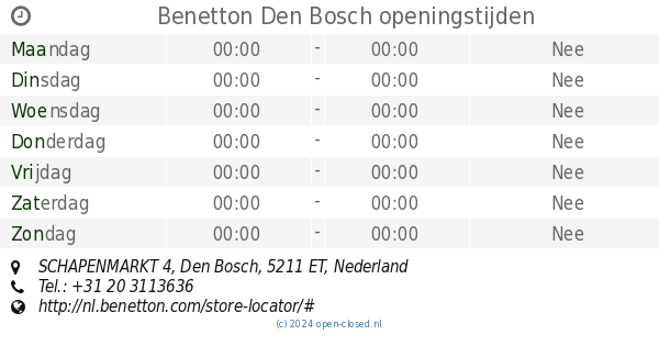 Alexander Graham Bell Luchtpost slepen Benetton Den Bosch openingstijden, SCHAPENMARKT 4
