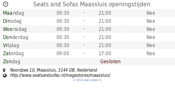 agitatie kanaal Tegenstander Seats and Sofas Maassluis openingstijden, Noordzee 10