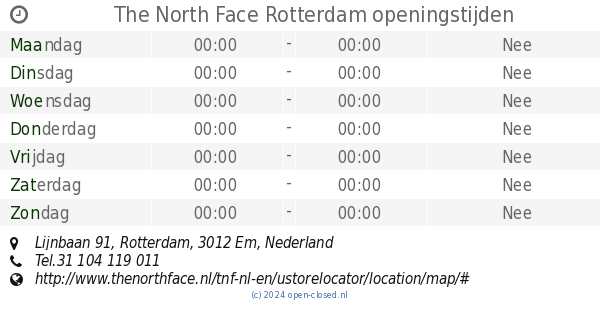 North Face Rotterdam openingstijden, 91