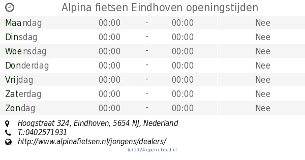Alpina fietsen Eindhoven openingstijden,